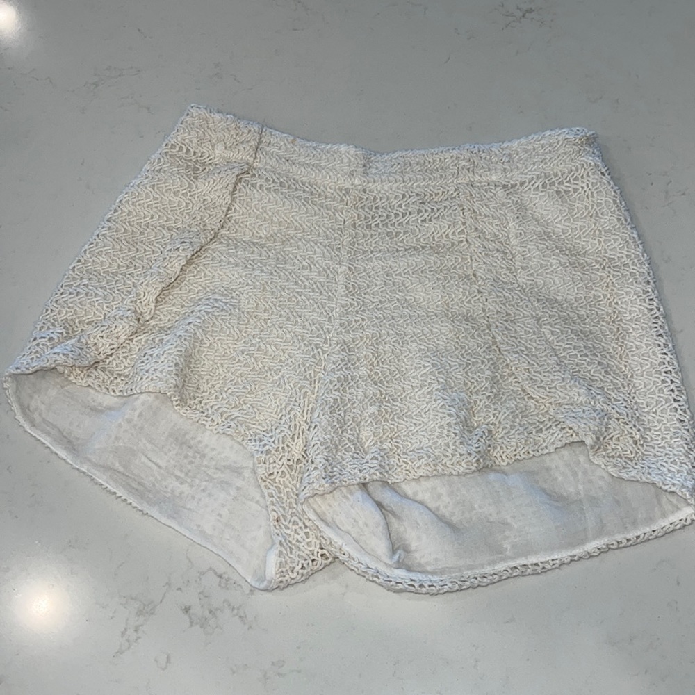 Sam & Lavi White Knit Shorts